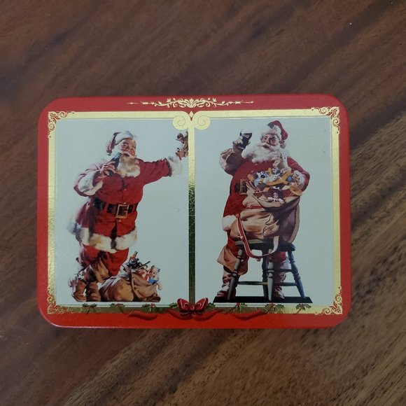 1994 Vintage Coca-Cola Christmas Santa Nostalgia Playing Cards 2 Sealed Decks - Picture 3 of 7